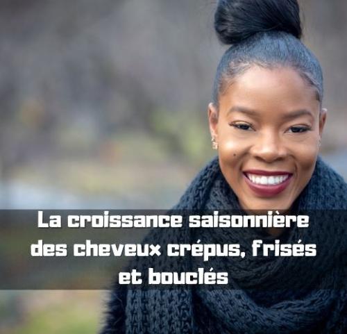 La croissance saisonnire des cheveux crpus, friss et boucls