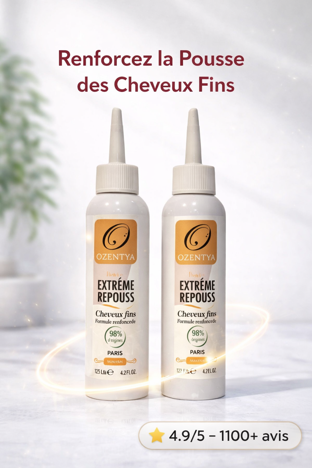 💥 Pack 2 Extrême Repouss Cheveux Fins – Double puissance pour une pousse renforcée