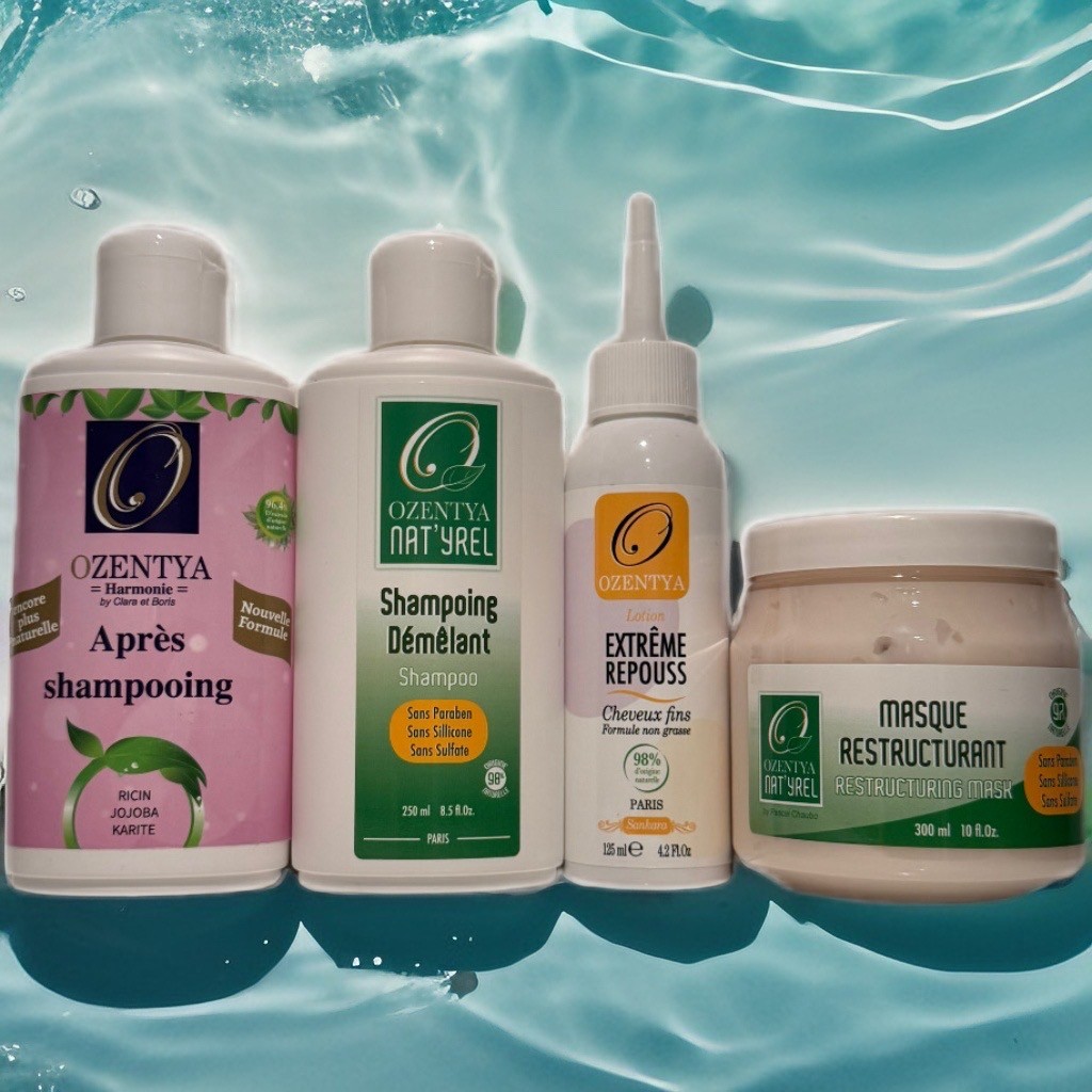 Pack pouss cheveux fins Ozentya, Faites pousser vos cheveux  plus vite, naturellement et sans risque