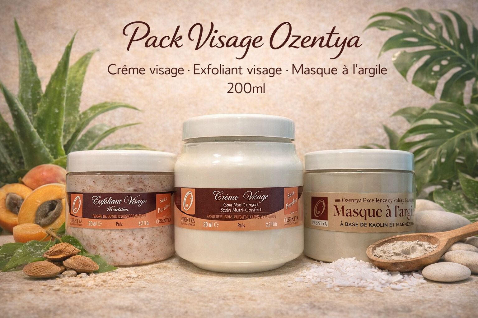 Peau Douce, Nette, Lumineuse : Le Pack Visage Complet Ozentya