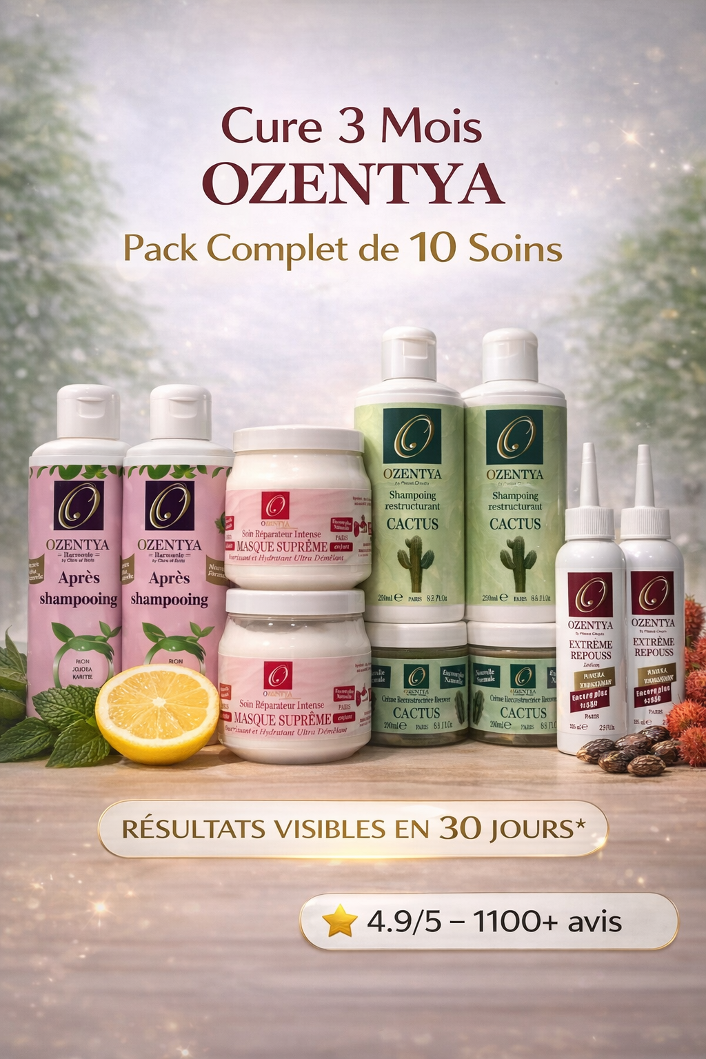 cure 3 mois Optimal 10 soins – La Cure Essentielle pour Rebooster Vos Cheveux en Profondeur