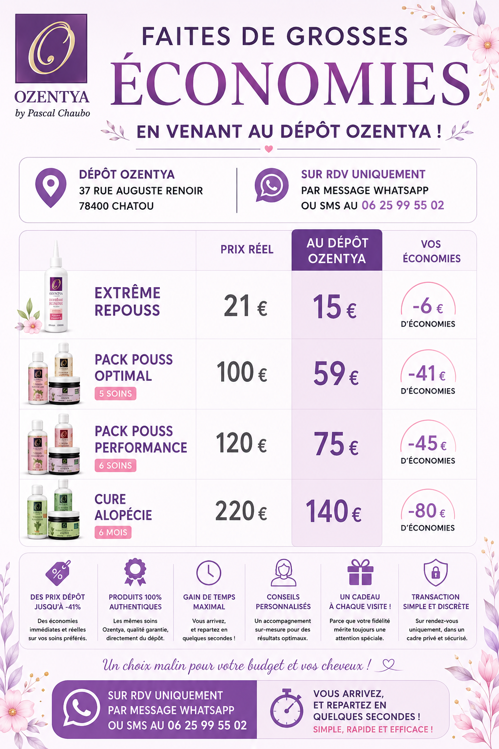 Dépot officiel Ozentya sous rdv