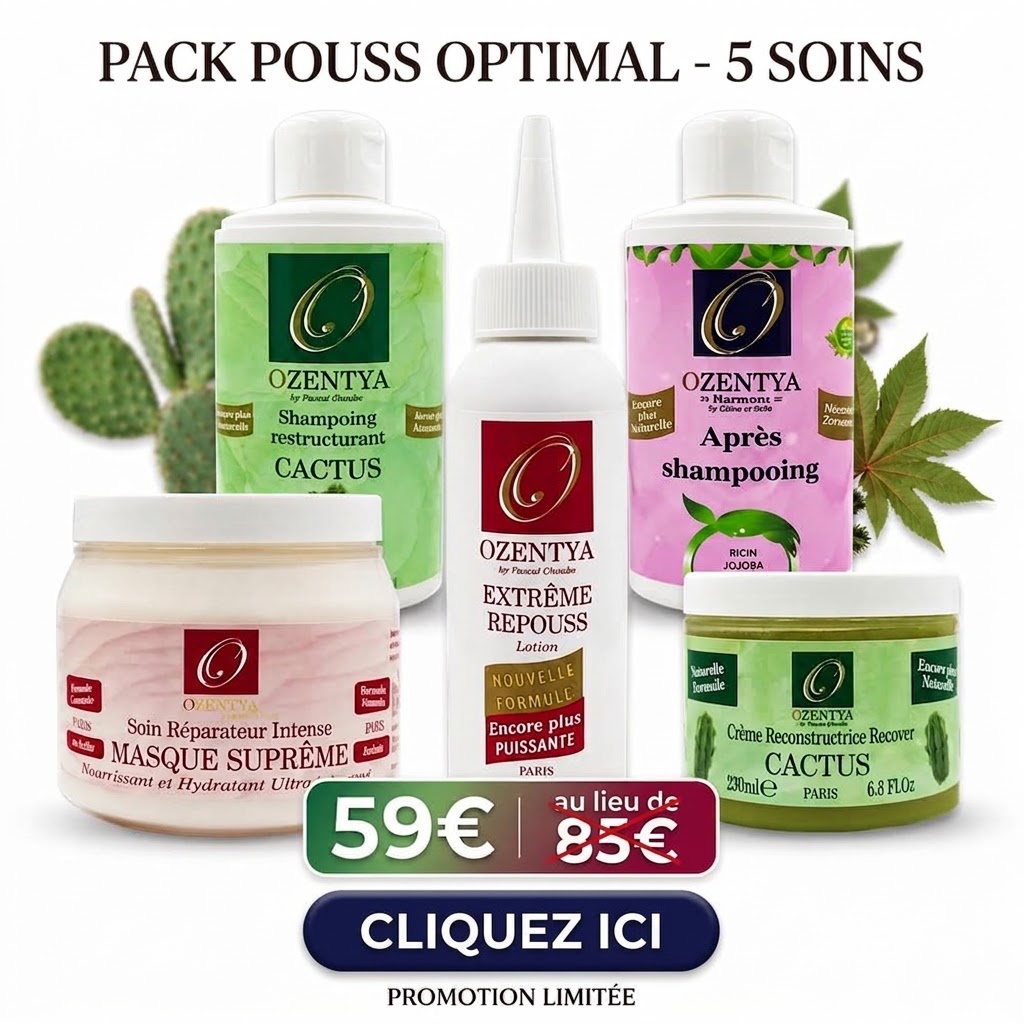 Pack Pouss Optimal Ozentya – Routine Complète Croissance Cheveux 