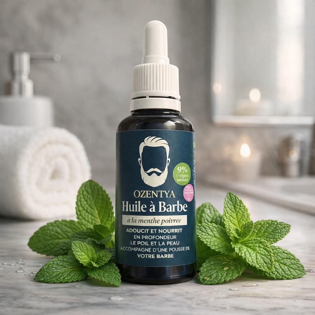 12 huiles à barbe menthe pouvrée