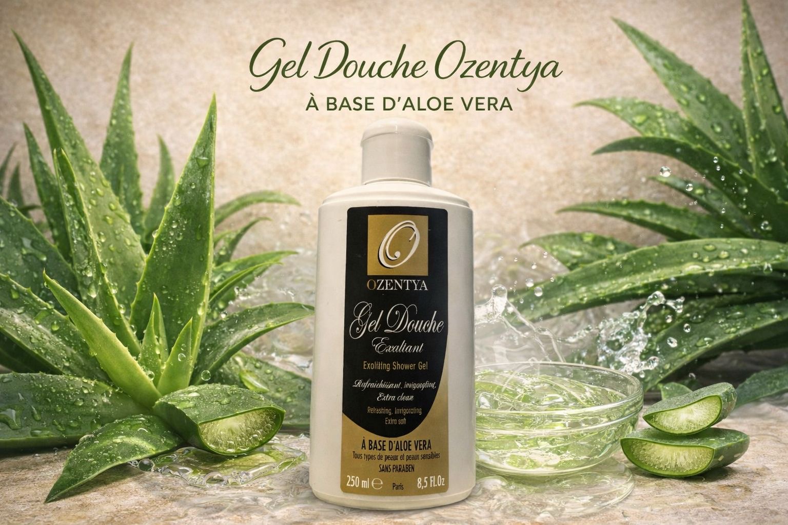 Gel douche  exaltant  Ozentya 250 ML