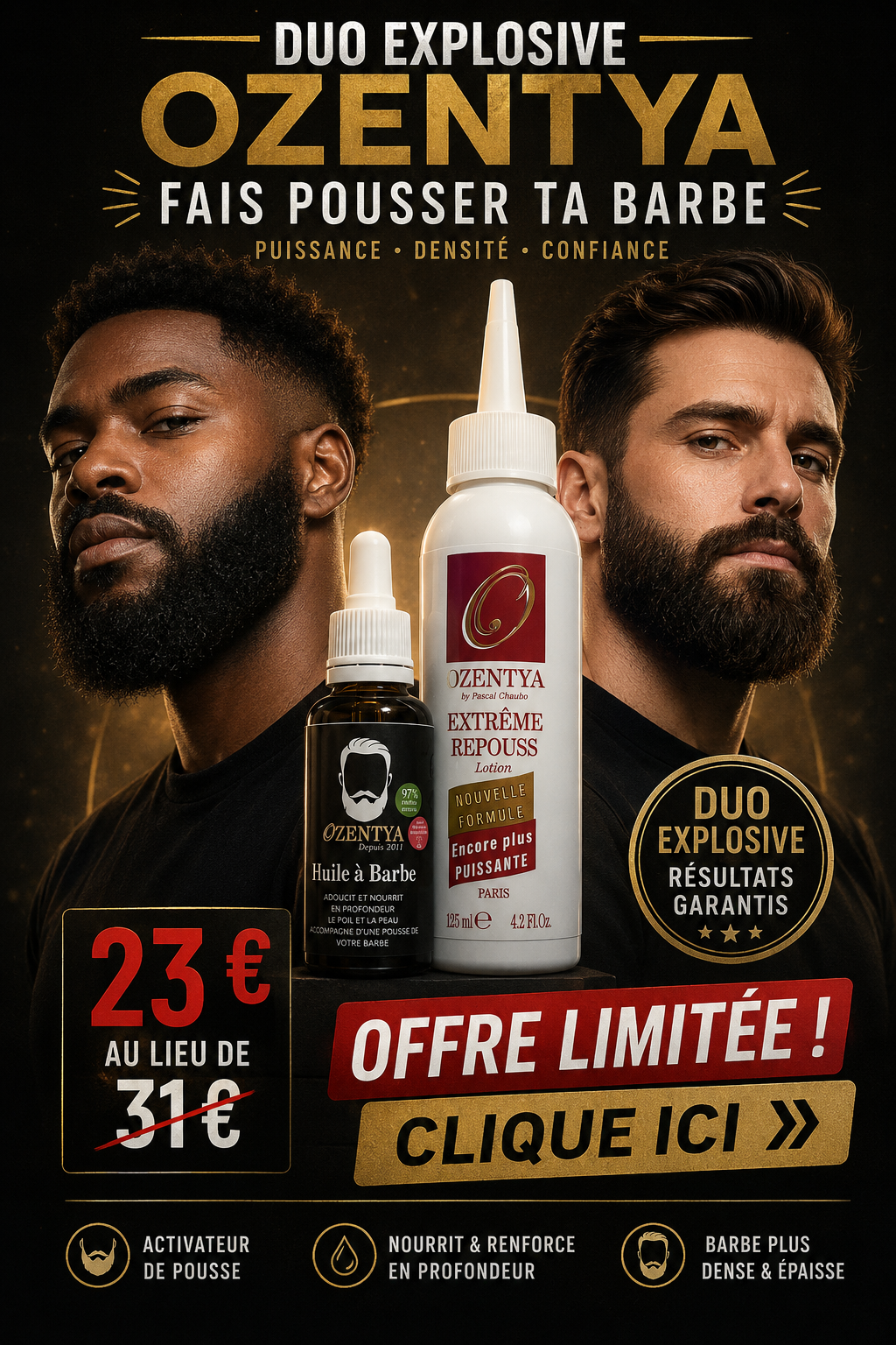 Dites adieu aux trous : le Pack ultime pour une barbe qui pousse VRAIMENT
