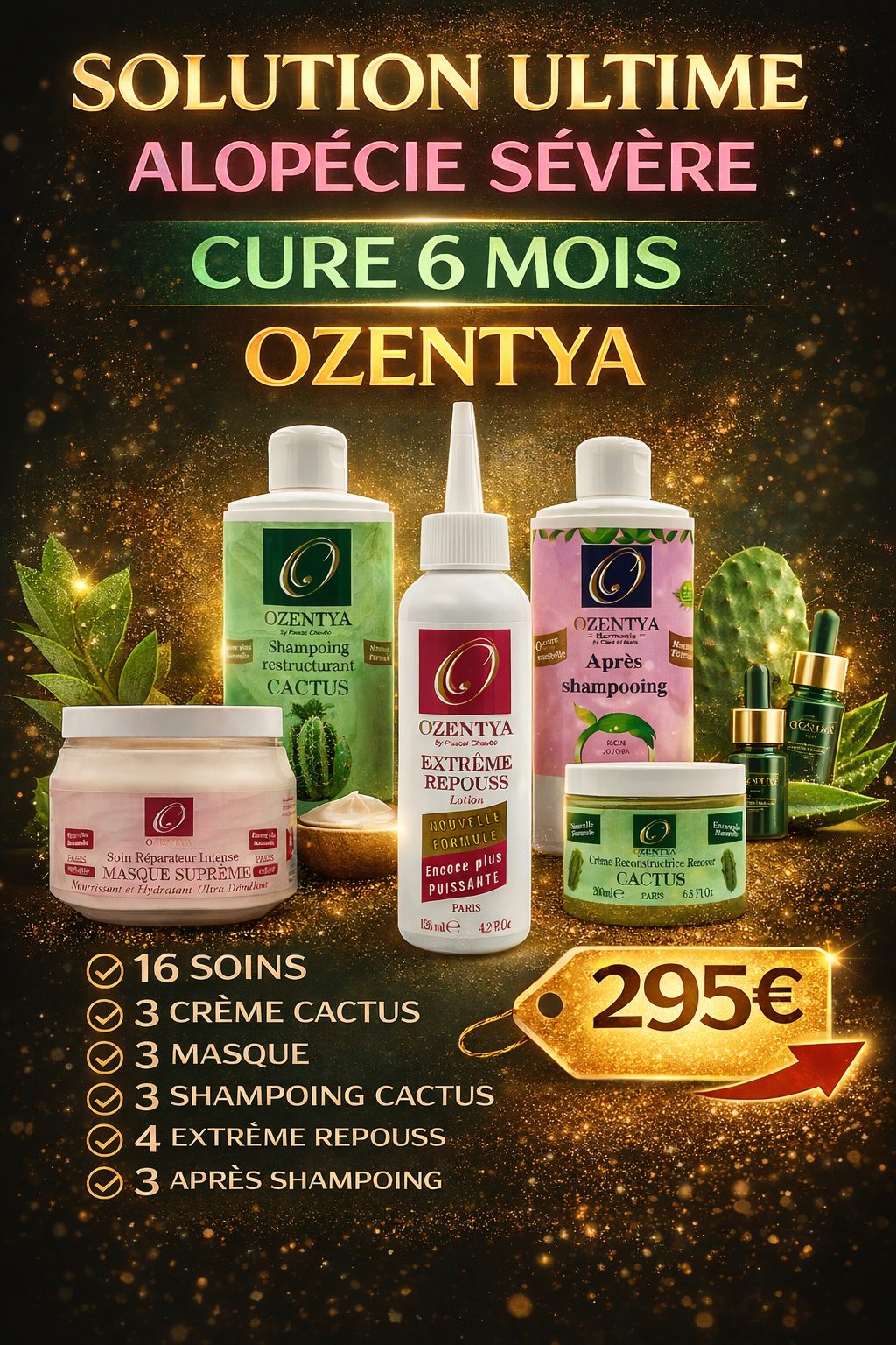  Cure 6 mois initial, 16 soins alopécie sévère