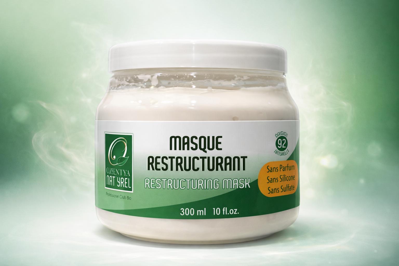 🌿 Masque Démêlant Natyrel – Soin naturel sans silicone, parabène, sulfate ni petrolatum (300 ml)