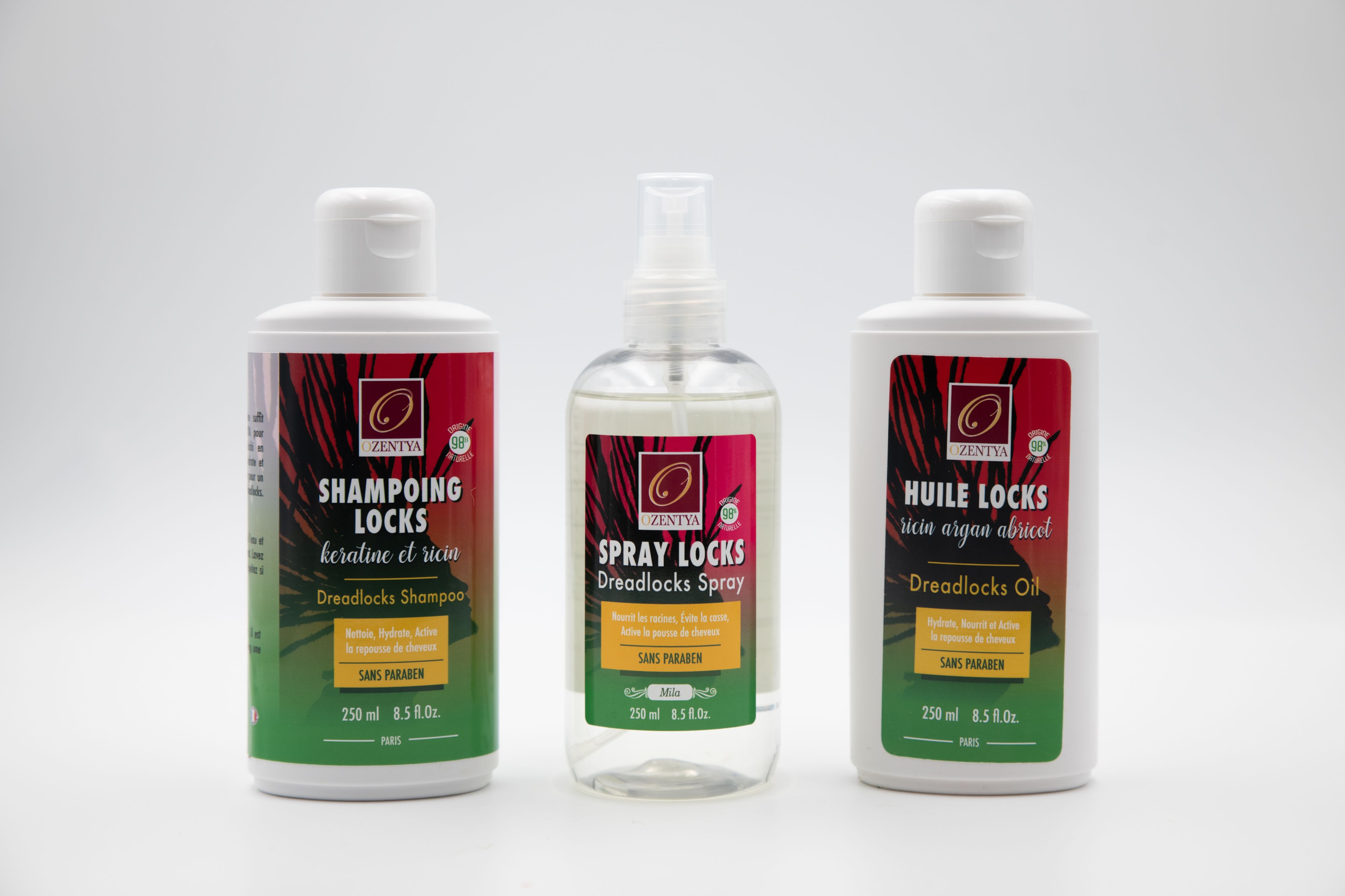 Pack locks anti-chute  Ozentya (Huile, Spray, Shampoing)