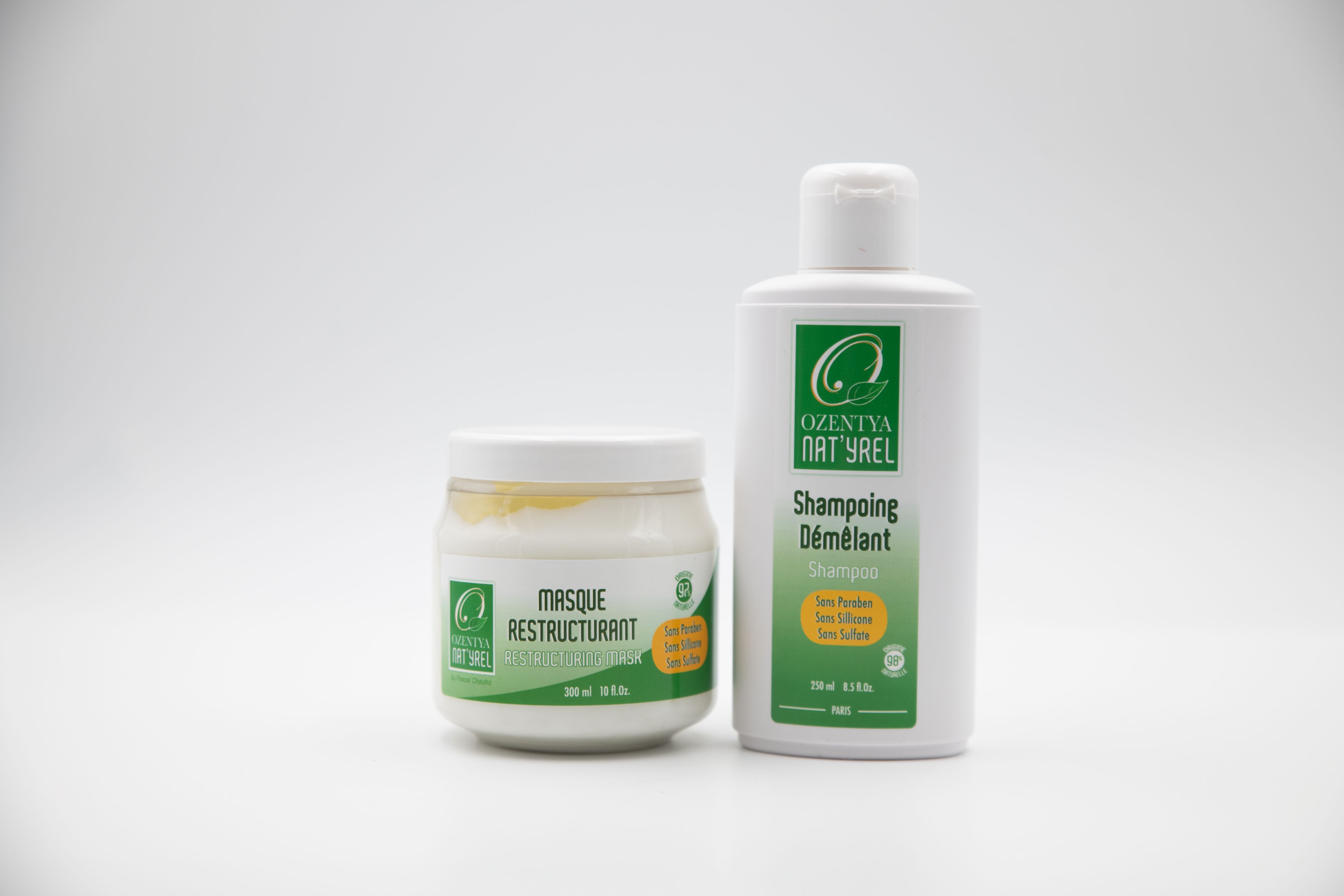 Duo naturelle démêlant   Ozentya (masque, shampoing)