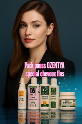 Pack pouss cheveux fins Ozentya, Faites pousser vos cheveux  plus vite, naturellement et sans risque