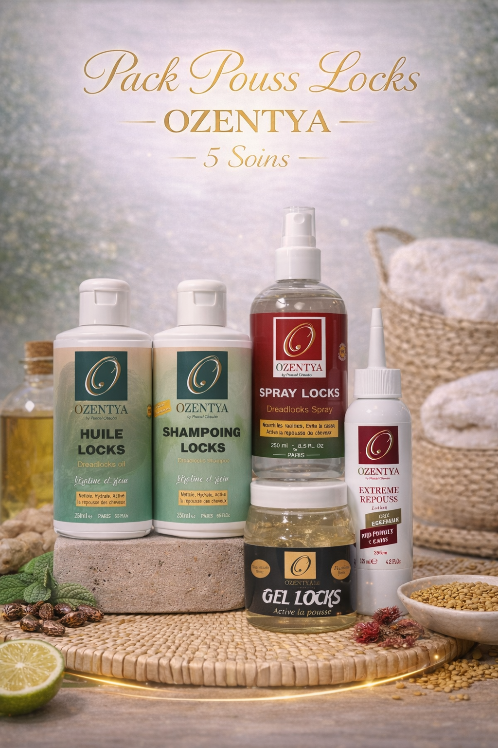 Pack Pouss’ Dreadlocks 5 produits – Stimule la pousse, renforce tes locks naturellement